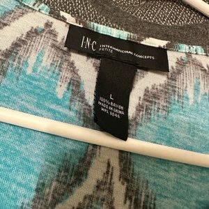 Large teal casual shirt